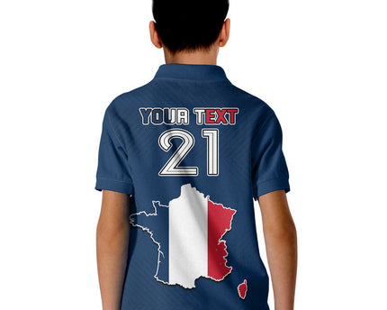 Custom France Rooster Les Bleus Football Polo Shirt