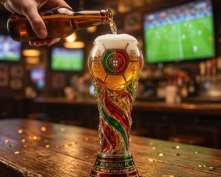 Portugal World Cup 2026 Soccer Trophy Beer Glass