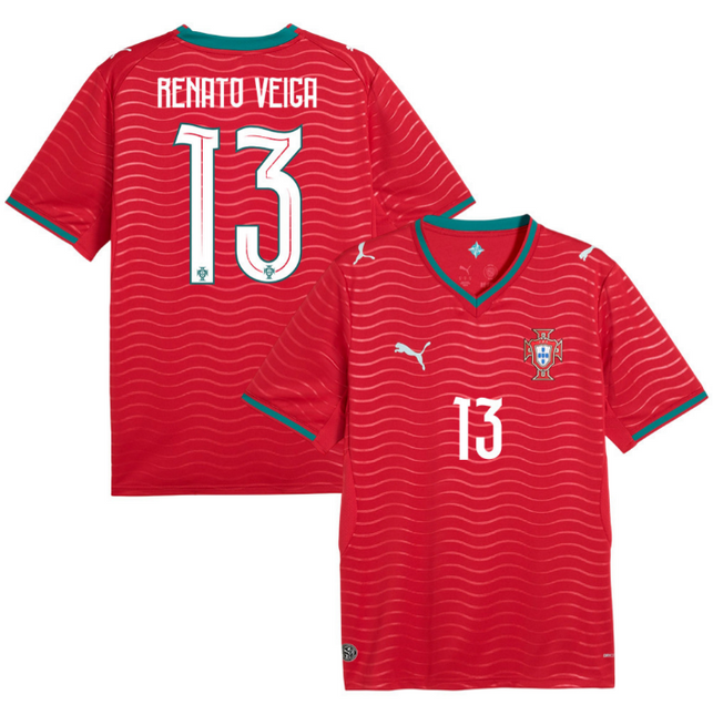 Renato Veiga Portugal National Team 2026 Home Jersey - Red