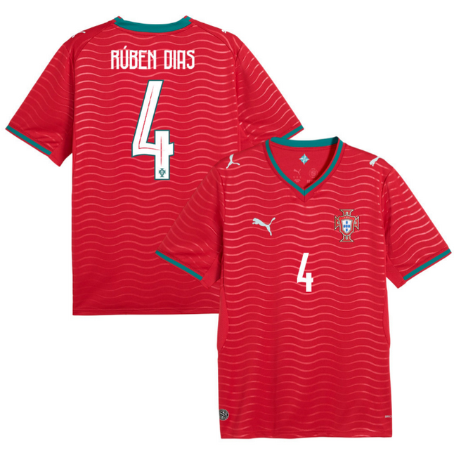 Ruben Dias Portugal National Team 2026 Home Jersey - Red