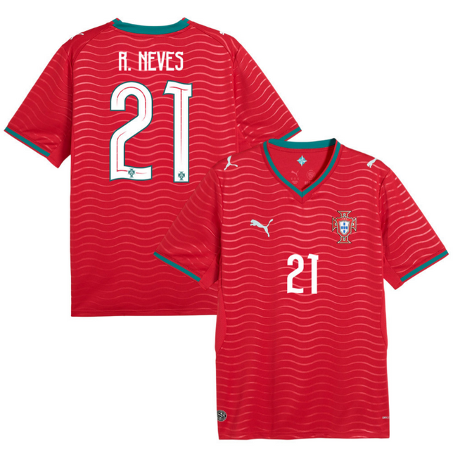 Ruben Neves Portugal National Team 2026 Home Jersey - Red