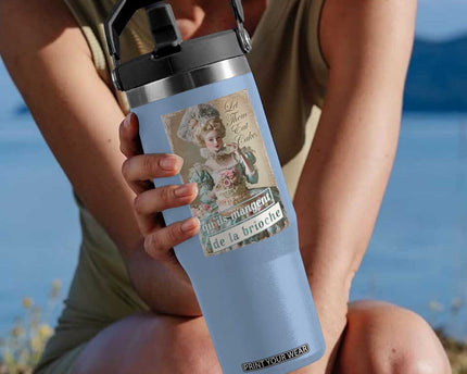 Satirical Funny History Jokes Flip Straw Tumbler Let Them Eat Cake Marie Antoinette Queen of France