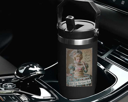 Satirical Funny History Jokes Flip Straw Tumbler Let Them Eat Cake Marie Antoinette Queen of France