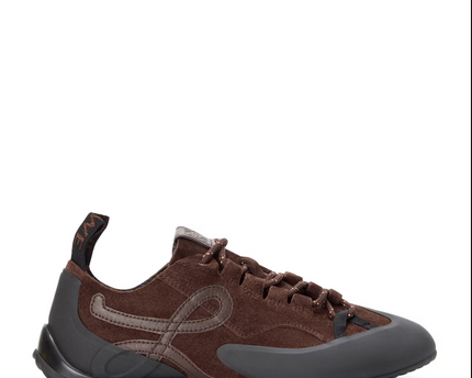 Men's Grip Sneaker In Calfskin Suede Dark Brown Sneakers