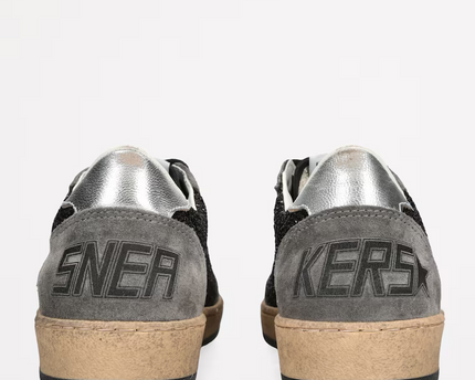 Golden Goose Women's Ball Star Gray  Glitter Low-Top Sneakers