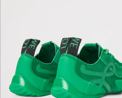 Men's Grip Sneaker In Calfskin Suede Jungle Green Sneakers