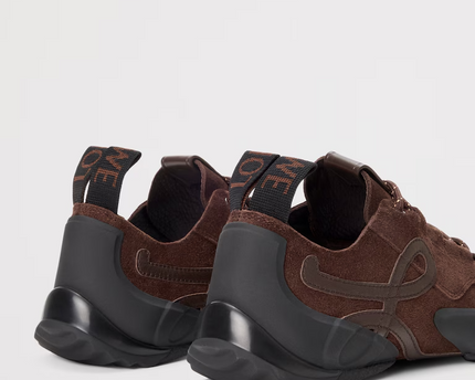 Men's Grip Sneaker In Calfskin Suede Dark Brown Sneakers