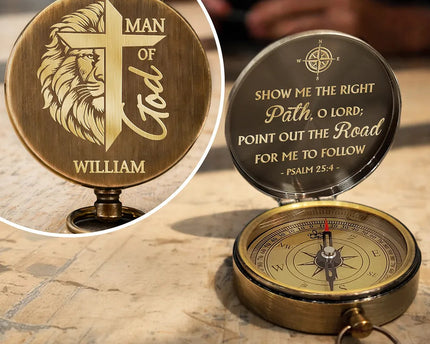 Show Me The Right Path - Personalized Engraved Brass Compass