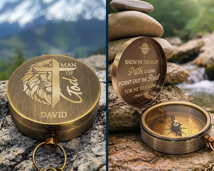 Show Me The Right Path - Personalized Engraved Brass Compass