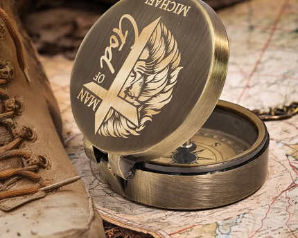 Show Me The Right Path - Personalized Engraved Brass Compass