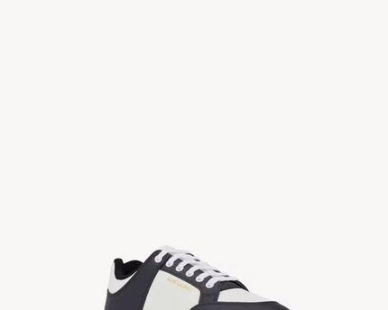 Men's Saint Laurent Low Top Black And White Sneakers