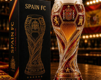 Spain World Cup 2026 Soccer Trophy Beer Glass