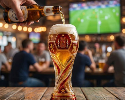 Spain World Cup 2026 Soccer Trophy Beer Glass