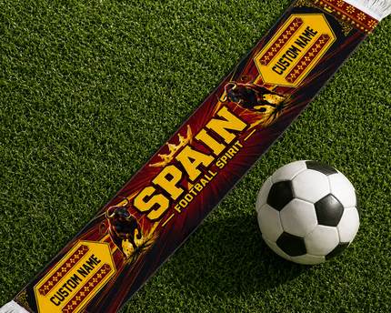 Custom Spain 2026 Football Scarf Sport Style