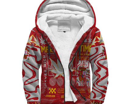 Spain Sherpa Hoodie Flag & Coat Of Arms Ver02 Fire The Leaf Style