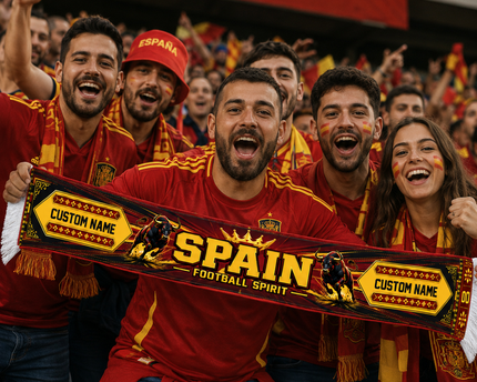 Custom Spain 2026 Football Scarf Sport Style