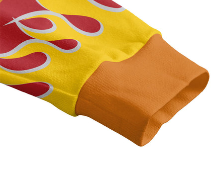 Spain Fleece Cardigan Flag & Coat Of Arms Fire Hockey Style