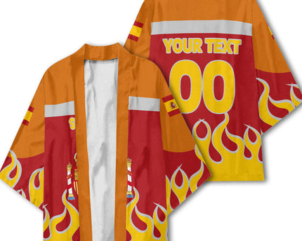 Spain Kimono Flag & Coat Of Arms Fire Hockey Style