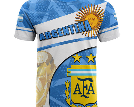 Custom Argentina Football T Shirt Basic Style