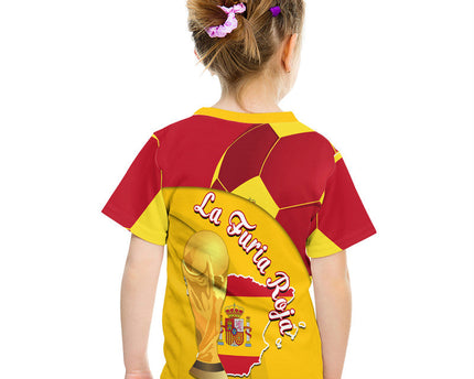 Spain Football Champions T Shirt Spain Flag With Soccer Ball
