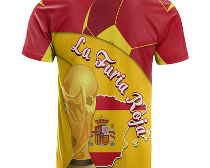 Spain Football Champions T Shirt Spain Flag With Soccer Ball