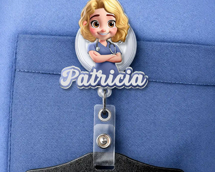 3D Effect Nurse Name - Personalized Badge Reel