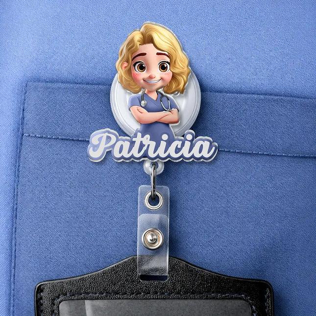 3D Effect Nurse Name - Personalized Badge Reel