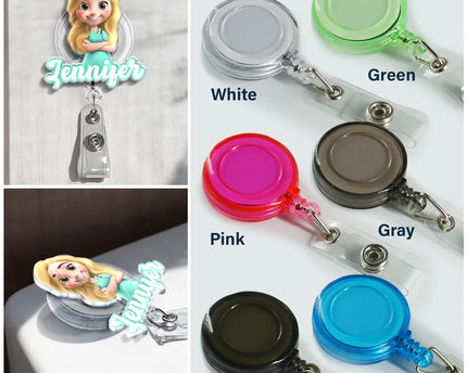3D Effect Nurse Name - Personalized Badge Reel
