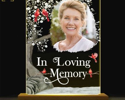 Custom Photo I'm Always With You - Memorial Gift For Family, Friends - Personalized 3D Led Light Wooden Base
