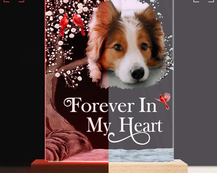 Custom Photo I'm Always With You - Memorial Gift For Family, Friends - Personalized 3D Led Light Wooden Base