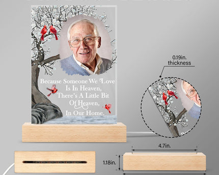 Custom Photo I'm Always With You - Memorial Gift For Family, Friends - Personalized 3D Led Light Wooden Base