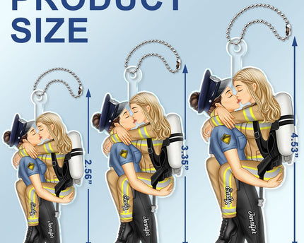 Couple Kissing Occupation - Gift For Couples, Nurse - Personalized Acrylic Car Hanger