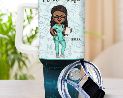 Nurse A Person Strong Enough To Tolerate Everything - Gift For Nurses - Personalized 40oz Tumbler With Straw