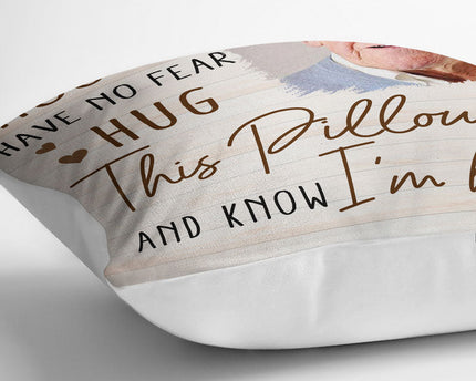 Custom Photo When You Miss Me - Loving, Memorial Gift For Family, Siblings, Friends - Personalized Pillow