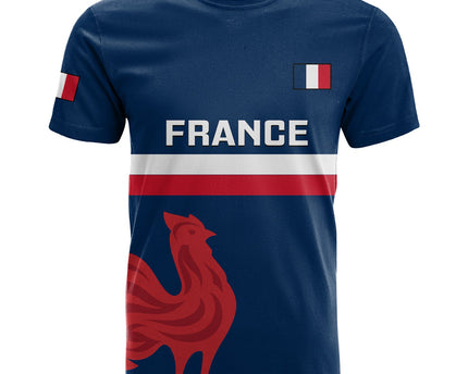Personalised France Rugby T Shirt 2023 Allez Les Bleus World Cup