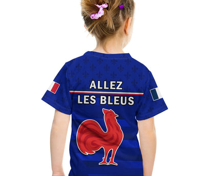 France Rugby T Shirt Outgoing Tour Allez Les Bleus