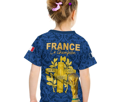 France Football T Shirt Elegant Lily World Cup Les Bleus Le Champion