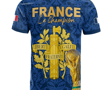 France Football T Shirt Elegant Lily World Cup Les Bleus Le Champion