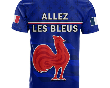 France Rugby T Shirt Outgoing Tour Allez Les Bleus