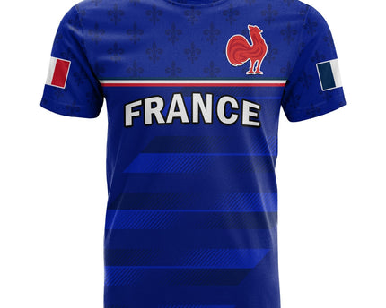 France Rugby T Shirt Outgoing Tour Allez Les Bleus