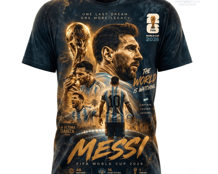 The World Is Watching Lionel Messi Argentina World Cup 26 Champions TShirt