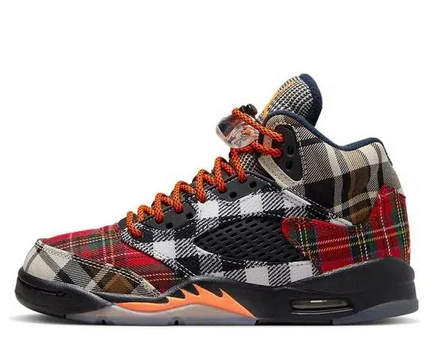 Men's Nike Air Jordan 5 Retro Plaid Shoes