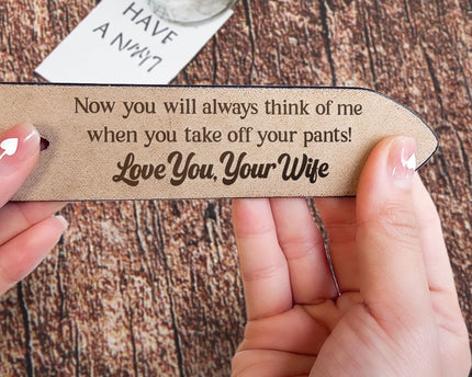 To Husband Boyfriend Valentines Father's Day Gift - Personalized Engraved Leather Belt