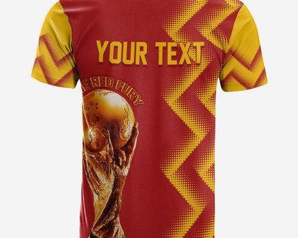 Personalised Spain World Cup 2022 T Shirt The Red Fury