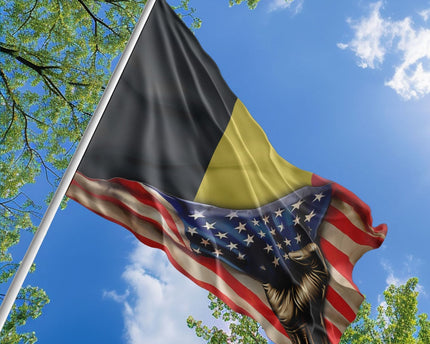 American Belgian Flag, US And Belgium Polyester Flag The Original Style
