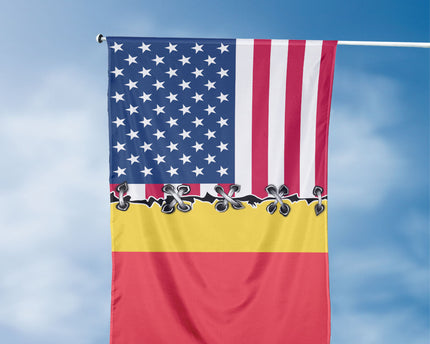 American Belgian Flag, US And Belgium Polyester Sew Together Style