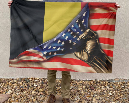 American Belgian Flag, US And Belgium Polyester Flag The Original Style