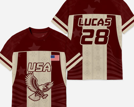 USA Striped Soccer Jersey - Personalized Gifts for Soccer Players