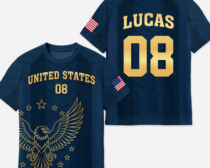 USA National Team Soccer Jersey with Name - Custom Soccer Gifts
