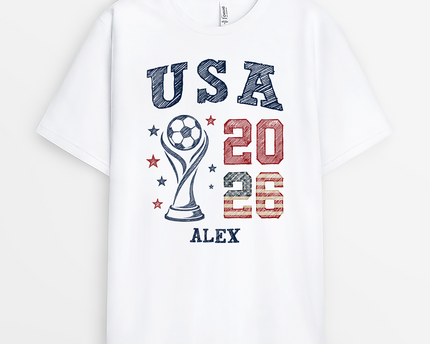 USA 2026 Soccer T-Shirt - Personalized Soccer Gifts